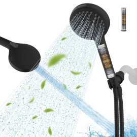 Hibbent High Pressure Shower Head with Handheld Spray Combo Rain ShowerHead with Filter