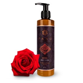 Panu Natural Bodylotion Rose - Reichhaltige Körperlotion für sehr trockene Haut - Feuchtigkeitsspendende Body Lotion aus Thailand - Natural Body Cream - Vegane Körperpflege