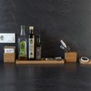 ROCDEER Bamboo Vanity Tray, 6-Piece Bathroom Countertop Vanity Tray Set,