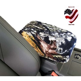 Car Console Covers Plus Designed for Honda HRV 2016-2022 Fleece Auto Armrest Center Console Cover Protector Made in USA Mossy Oak (M1)