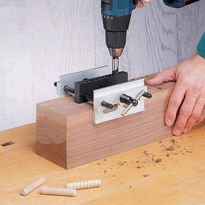 Nierbo Pasador De Madera Jig Carpintería Herramientas Taladro Guía