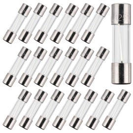 BOJACK F6AL125V 6A 125V Fuse 6 Amp 125 Volt Max Fast Blow Glass Fuses Replacement for Outdoor C9 String Christmas Xmas Lights 0.2x0.78Inch / 5x20MM (Pack of 20)
