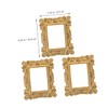 CIYODO 3pcs Small Photo Frame Gold Picture Frames Small Picture