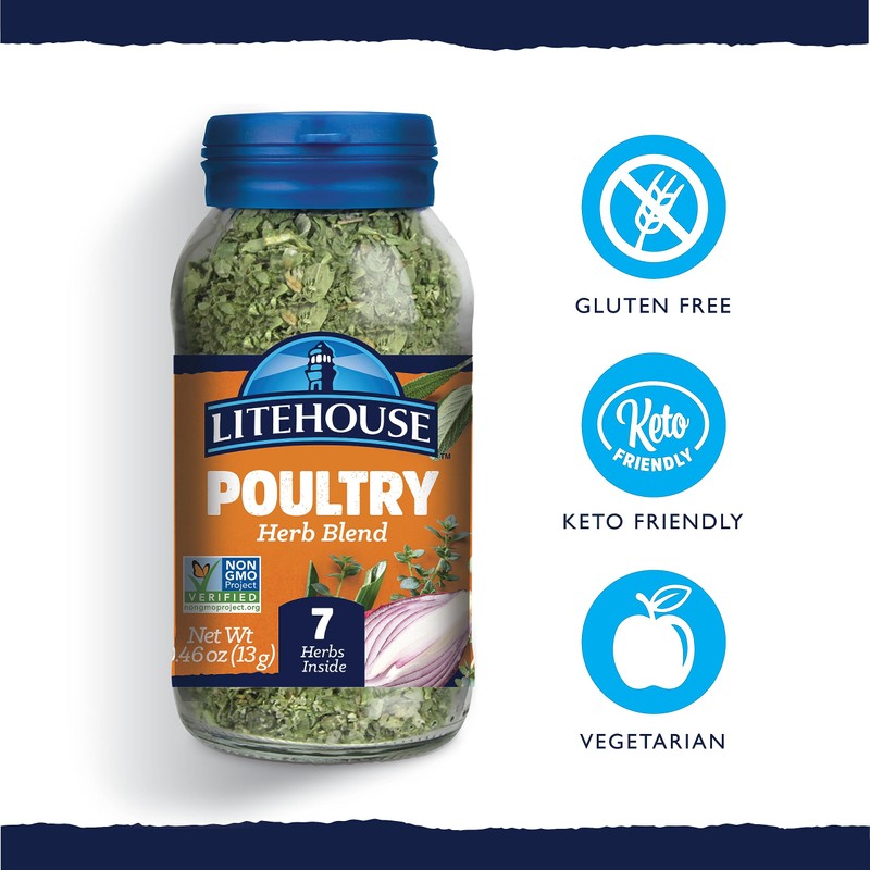 Litehouse Freeze Dried Poultry Herb Blend - Substitute for Fresh