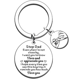 JMIMO Step Dad Gifts Step Dad Birthday Christmas Father's Day Gifts Step Dad Keyring Present