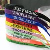Daimay 3 Pairs Shoelaces Text Printed Flat Shoelaces Replacement Shoe