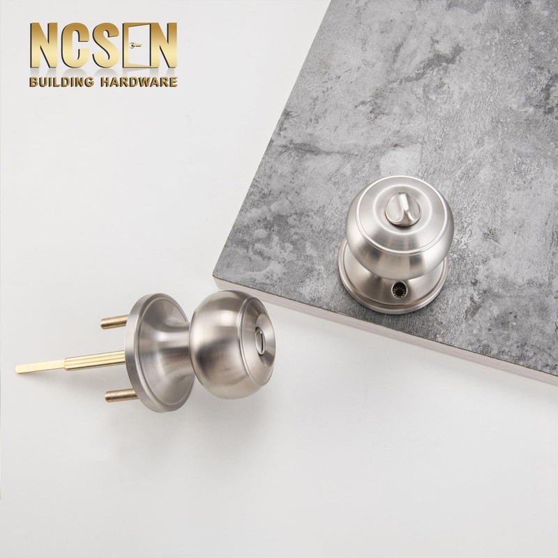 NCSEN 3 Pack Brushed Nickel Door Knobs Interior,Bath & Bed