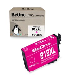 BeOne 812XL Remanufactured Ink Cartridge Replacement for Epson 812 XL 812XL T812 T812XL to Use with Workforce Pro WF-7310 WF-7820 WF-7840 EC-C7000 Printer (1 Magenta)