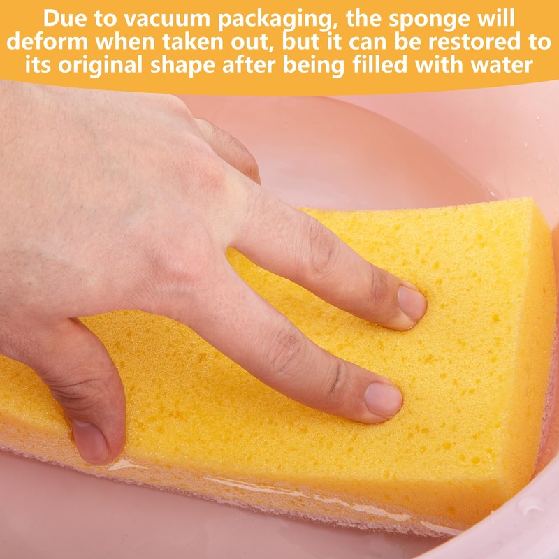 RUBII 4 Pcs Drywall Wet Sanding Sponge, 9 Inch Washable