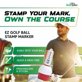 ProMarking EZBallStamp - Sello de pelota de golf, rana sentada roja