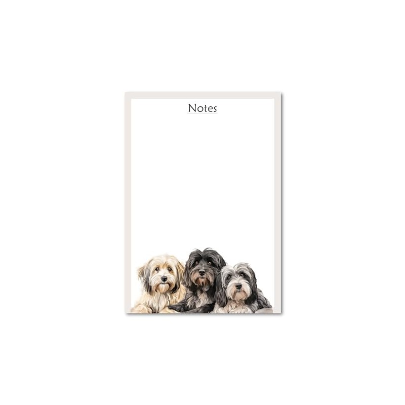 PartiKraft Tibetan Terrier Dog To Do List - A6 Notepad