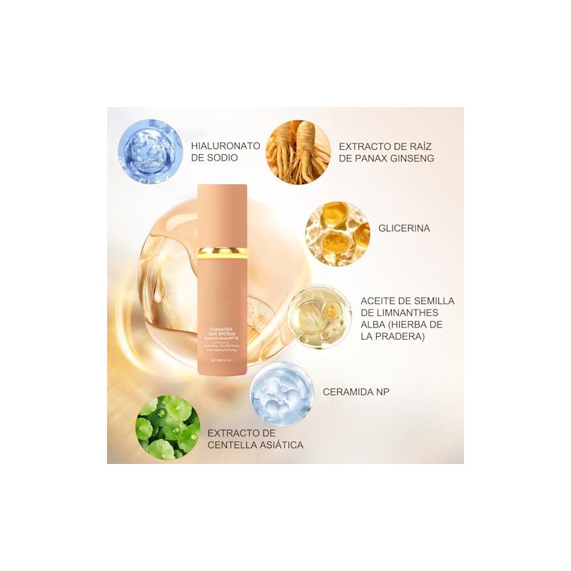 1PC Biomimic Foundation 4 In 1, base de maquillaje alta