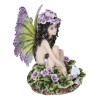 Ebros Gift Whimsical Violet Purple Girl Fairy Sitting On Pansy