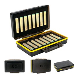 JJC - Funda de batería AAA con 16 ranuras para 16 pilas AAA, carcasa de PC, fácil de transportar
