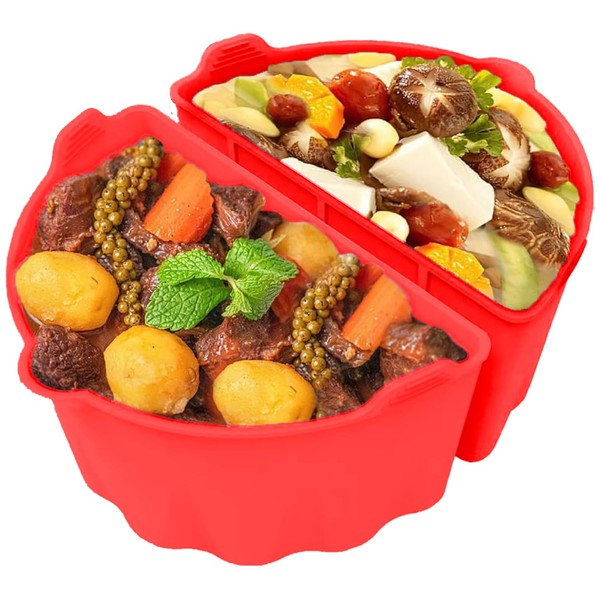 Slow Cooker Divider Liners, Silicone Reusable Crock Pot Inserts for