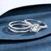 JIEKAYUAN Moissanite Bridal Ring Sets for Women 2.2CTTW (2CT Center)
