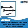 Black Antique Fake Hinge Spear Head Cast Iron Decorative Hinge