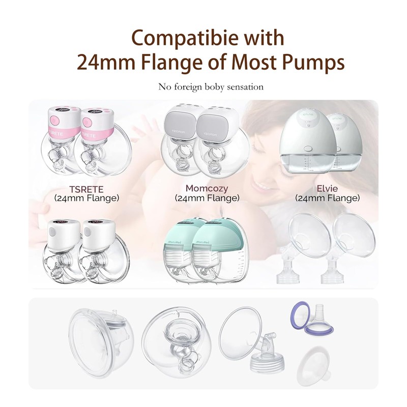 Flange Insert 15mm 6pcs, Flange Sizing Kit Compatible with Spectra