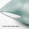 BEDELITE Satin Pillowcase with Zipper 2 Pack, Haze Blue Pillow