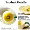 Decorative Ceramic Flower Coffee Cup Set, 5.5 Inch, Peony Floral