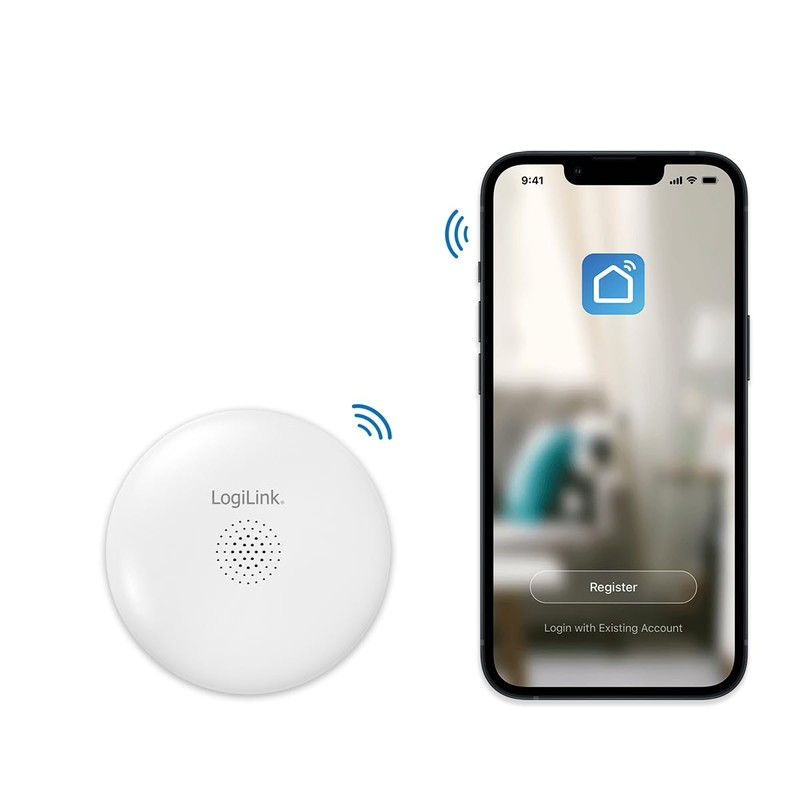 LogiLink SH0134 Wi-Fi Smart Home Water Leak Sensor with >75