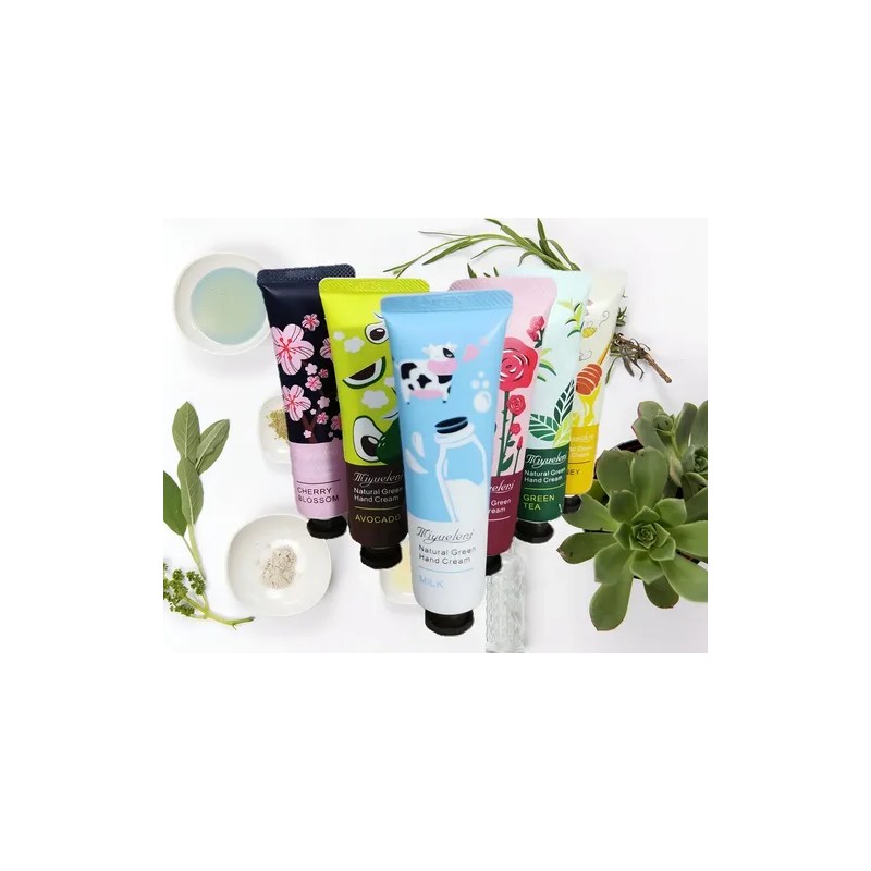 Set de 6 Cremas Hidratantes para Manos con Ingredientes Naturales