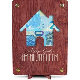 Einzugsgeschenke Wohnung - XL Geldgeschenk aus Holz inkl. Ständer | Willkommen Zuhause, Home Sweet Home, neues Zuhause Geschenk, Haus, Umzug Geschenk, neue Wohnung Geschenke (Home)