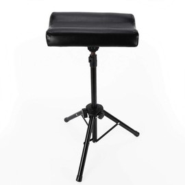 Eapmic Adjustable Height Tattoo Armrest, Sponge Pad Leather Armrest Leg Stand Foldable Armrest Tripod Stand for Tattoo Studio