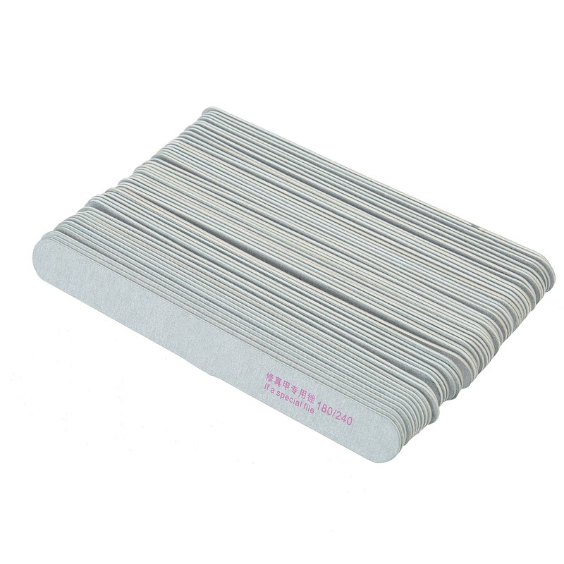 50pcs Nail Files Double Sided 180/240 Grit Nail Buffering Files