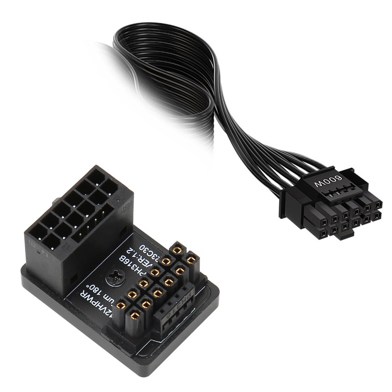 ATX 16Pin Male to 16pin Female 180 Degree Angled Adapter