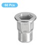 sourcing map M6 60pcs Half Hex Body Rivet Nuts 304