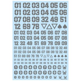 Haikyu Parts DZN-GRE DZ Number Decal, Gray, 1 Piece, Plastic Model Decal