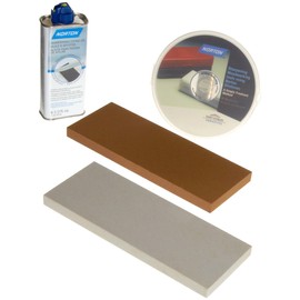 Norton Oilstone Sharpening Kit: 1) 8 x 3 Medium India stone, 1) 8 x 3 Ultra Fine Hard Arkansas stone