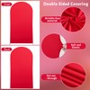 6FT Red Arch Cover - Polyester Fitted Wedding Arch Stand