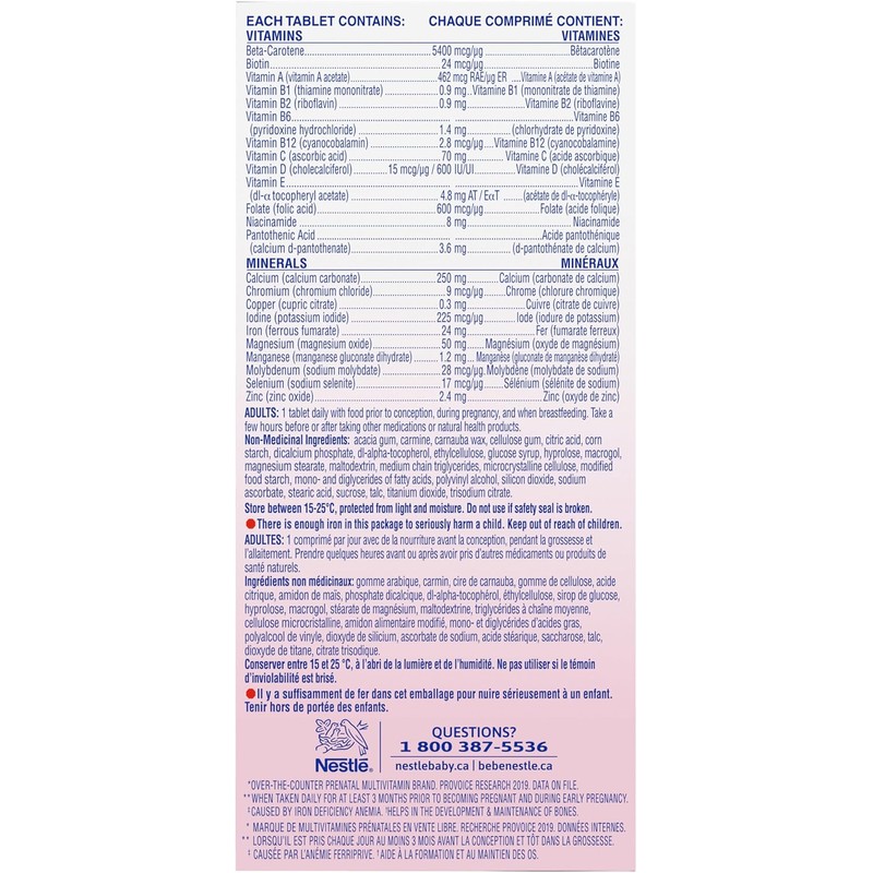 NESTLÉ Materna Prenatal Multivitamin Supplement | Folic Acid | 100