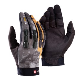G-Form Moab Mountain Bike Gloves - Cycling Gloves for Mountain Biking and Dirt Biking - Grey/Sunburst, Adult Large