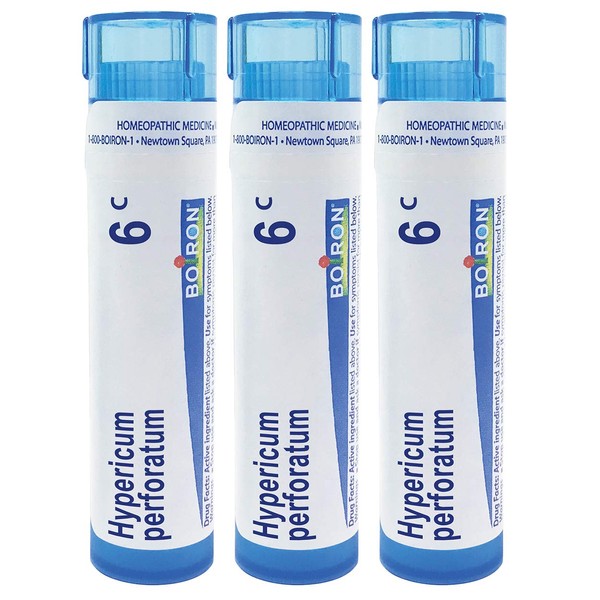 Boiron Hypericum Perforatum 6c Homeopathic Medicine for Nerve Pain - Pack of 3 (240 Pellets)