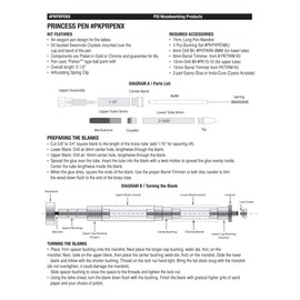 Penn State Industries PKPRPEN98 Princess Twist Ballpoint Pen Kit Variety Pack Woodturning Project