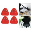 SPYMINNPOO Pack of 4 D Ring Patches, Stainless Steel D