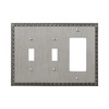 Amerelle Egg & Dart Double Toggle/Single Rocker Cast Metal Wallplate
