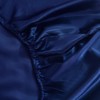 ROOEE Satin Silk Fitted Sheet with Pillowcase Set Breathable Soft