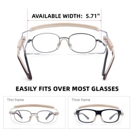 UKNOW Safety Goggles Over Glasses, Anti Fog Safety Glasses with Clear Wraparound Lens, ANSI Z87.1 Protective Eyewear