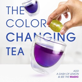 Teabox Butterfly Blue Pea Flower/Aparajita Tea | Colour Changing Tea | Can Make - Hot Tea, Iced Tea, Mocktails, Cocktails | 0% Caffeine | 30G