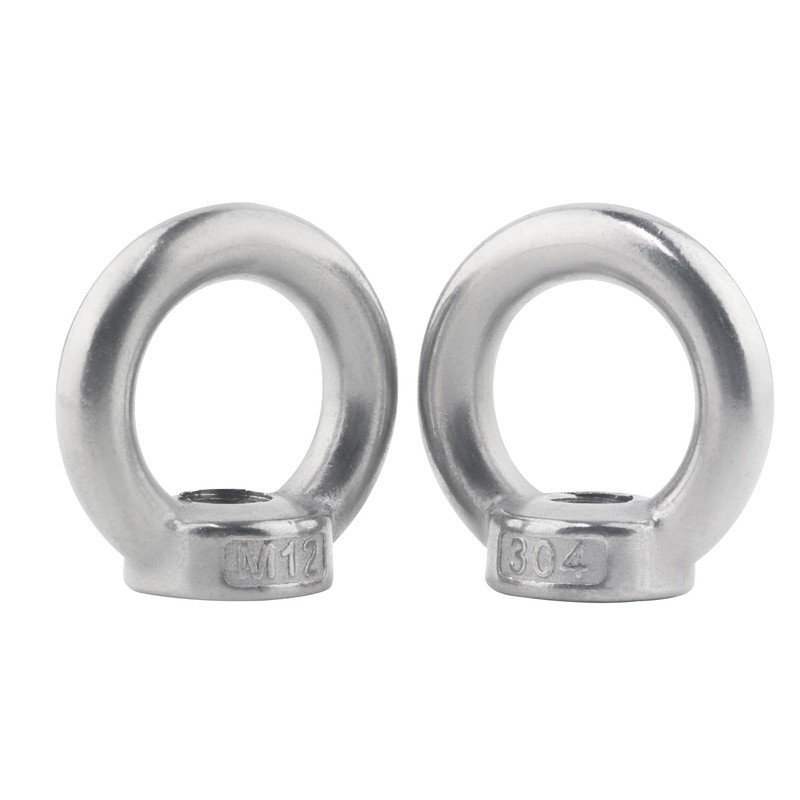 TIOMIOSEA Ring Nut M12, 304 Stainless Steel Threaded Eye Nut