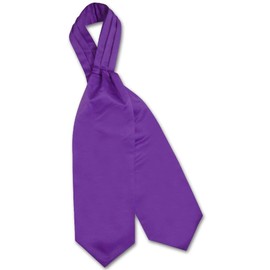 Vesuvio Napoli ASCOT Solid PURPLE INDIGO Color Cravat Men's Neck Tie