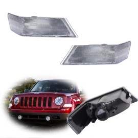 GTINTHEBOX Turn Signal Directional Lamp Front Set Parking Light Pair for 07-17 Jeep Patriot