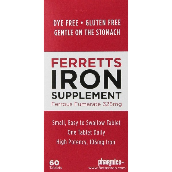 Pharmics Ferretts Iron Supplement, 60 Tablets