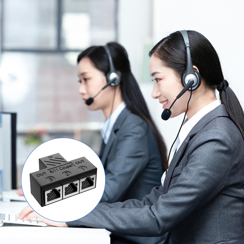 SinLoon RJ11 Coupler RJ11 Female to 3 Female 6P6C Telephone