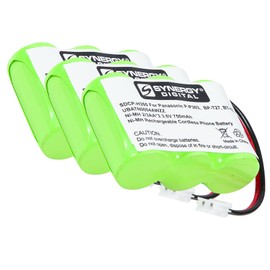 Synergy Digital Cordless Phone Batteries, Compatible with Vtech 80-5074-02-00, 80-5074-00 Cordless Phone Batteries (Ni-MH, 3.6V, 750 mAh), Set of 3