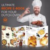 Overmont Camp Dutch Oven Pre Seasoned Cast Iron Lid Also